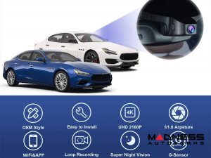 Maserati Quattroporte Integrated Dash Camera System - 4K Front Camera - models w/ Sunroof - 2017' on